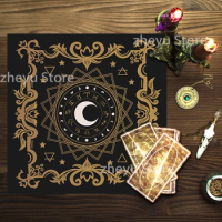 Sun and moon divination tarot card tablecloth altar cloth bedroom room decorative art tablecloth waterproof tapestry