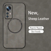 Cases For Xiaomi Mi 14 13 13T 12 11 9 Lite 12T 11T 9T Poco F3 F4 F5 Pro Sheepskin Vintage Magnetic Leather Soft Phone Case Cover