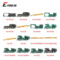 USB Charging Charger Dock Port Board With Mic Flex Cable For OPPO A72 A73 A73s A74 A75 A76 A77 A77s A78 4G 5G 2020 2022