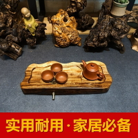 黑檀木茶盤實木精雕雙龍戲珠簡約家用茶海大號加厚排水小茶臺茶具