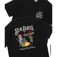 เสื้อยืดของที่ระลึก BEN DAVIS พิมพ์ลายโลโก้กอริลลา แขนสั้น