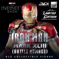 【In Stock】3A Threezero DLX Iron Man Mark 43 Mk43 Battle Damage The Infinity Saga Action Model Collectible Figure Toys