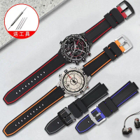 Jalur Jam Tangan Silikon Getah Cembung, Serasi dengan TIMEX, Penggantian Asal, Untuk Lelaki, T2N720