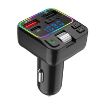 P18 Pemancar Bluetooth MP3 FM Kereta Pengecas Kereta Pengecasan Pantas PD20W+QC3.1A+Lampu LED Berwar