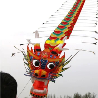 new Chinese tradition weifang soft stunt kite games outdoor fun large dragon kite long centipede kite flying toys volante