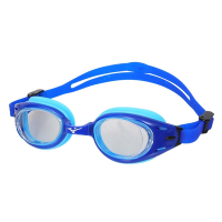 MIZUNO SWIM 兒童泳鏡-抗UV 防霧 蛙鏡 鏡面 游泳 戲水 N3TFB10500-27 藍水藍白