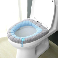 Thicken Toilet Seat Cover Mat Winter Warm Soft Washable Closestool Mat Seat Case Toilet Lid Pad Bidet Cover Bathroom Accessories