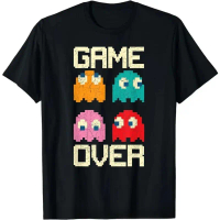 Summer Game Over 80s Funny Children T-shirt Nostalgia Arcade Ghost Gamer Kid's Clothing Boys T Shirt