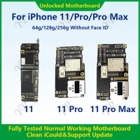 Fully Tested Authentic Motherboard For iPhone 11 Pro Max 64g/256g Unlocked Mainboard Without Face ID Clean iCloud Free Shipping