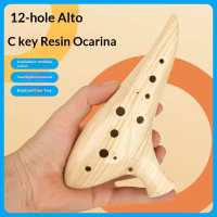 Ocarina 12 lỗ dụng cụ âm nhạc Ocarinas giọng Alto C chuyên nghiệp bằng nhựa resin cho người mới bắt 