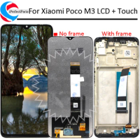For Xiaomi Poco M3 LCD M2010J19CG, M2010J19CI Display with frame Touch Panel Screen Digitizer For Pocophone M3 tela poco m3 LCD