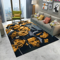 Legend Star Hip Hop Rapper Art Carpet Rug for Home Living Room Bedroom Sofa Doormat Decor,kids play Area Rug Non-slip Floor Mat