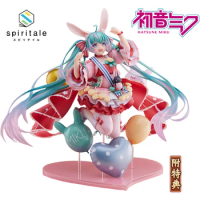 Original Spiritale Hatsune Miku Figure Birthday 2021 Miku Rabbit Ears 21.5Cm Anime Action Figurine Model Toys for Boys Gift