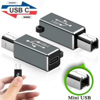 USB Type C Female To USB B Male Adapter for Scanner Printer Converter USB C Data Transfer Adapter for MIDI Controller Keyboard