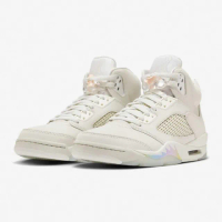 【NIKE 耐吉】運動鞋 籃球鞋 女鞋 WMNS AIR JORDAN 5 RETRO CNY 米白 喬丹 AJ5(HF3183001)