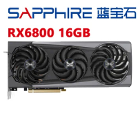 Used Sapphire Radeon RX6800 Nitro+ 16GB GDDR6 Nitro Videos Card For AMD RX6800 16G Graphics Card PC Desktop computer Gaming GPU