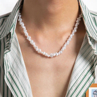 Pearl necklace men's European