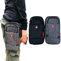 【SNOW.bagshop】腰掛包中容量二主袋+外袋(共四層6吋手機適用防水尼龍布)