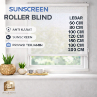 Roller Blind Tirai Gulung Outdoor Sunscreen Tembus Cahaya 70% Minimalis Modern Lebar 60cm 80cm 100cm