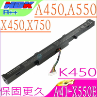 ASUS 電池(保固更長)-華碩  A41-X550E，X450J，X750LN ，K550ZE，K450電池，K450J K550D，K550E電池，X750SJ