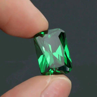 Batu Permata Green Aquamarine Octagon Cutting