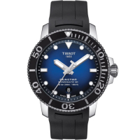 Tissot 天梭Seastar系列 海星300潛水機械錶腕錶-43mm/漸層藍