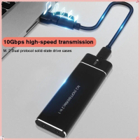 NVMe USB3.1 ภายนอก Fbth M2 SSD Enclosure HDD Case 10Gbps PCIe SSD กล่องสําหรับ NGFF SATA SSD Disk Ha