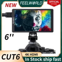 FEELWORLD CUT6 CUT6s 6inch Touch Screen Video Monitor Recorder FHD Monitor Support IPS 4K HDMI 1920x1080 3D LUT Portable Monitor