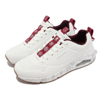 Skechers 休閒鞋 Uno 女鞋 白 紅灰 氣墊 新年 春年 塗鴉 厚底 皮革 CNY 802009WRD