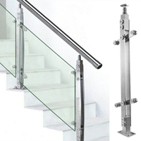 304不銹鋼樓梯扶手PVC欄桿鋼化玻璃陽臺護欄立柱室內外圍欄金日盛