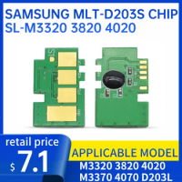For Samsung mlt-d203simpresor chip Samsung sl-m3320 38204020 cartridge m3370 4070 d203l high capacity chip 203 counting chip