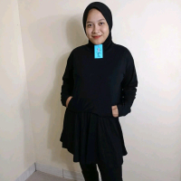 Baju Setelan One Set sport muslimah - one set olahraga wanita muslim  Polos Atasan dan Celana