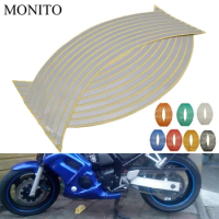 Hot Motorcycle Wheel Sticker Reflective Decals Rim Tape Strip For Honda PCX 125 150 KAWASAKI Versys 650 KLZ1000 Z400 Accessories