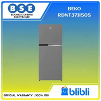 Kulkas 2 Pintu Beko RDNT371I50S Kapasitas 371 Liter Kulkas Beko Top Freezer Waarna Abu-Abu BEKO RDNT