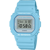 【CASIO 卡西歐】G-SHOCK 經典暢銷早春柔和色調霧面感數位錶-藍(DW-5600SC-2)