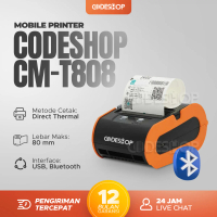 Printer Kertas Thermal Codeshop CMT-808 USB+Bluetooth Android Mini Mobile Portable Cetak Termal 80mm