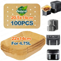 100 pcs disposable parchment paper for air fryer & perforated baking mats for Ninja Stack XL SL400UK