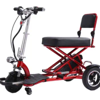 Folding electric tricycle with CE certification elderly mobility vehicle, disabled household small lightweight