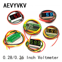 0.28 0.36 Inch DC 0-30V LED Mini Digital Voltmeter Blue/red/green LED Display Volt Meter Gauge Voltage Panel Meter 2 3 wires