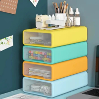 Multi-layer Organizers Plastic Pen Holder Drawer Style Office Transparent Stationery Organizer Desk Organizing Boxes Accessories