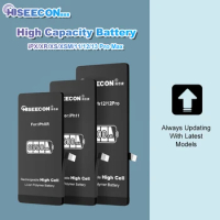 5PCS HISEECON High Capacity Original Battery For iPhone X XS XSM 11 12 13 Pro Max Rechargeable Smartphone Reset Tools Repair Ki