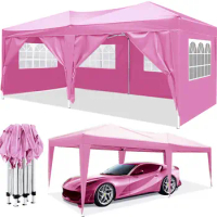 10x20 EZ Pop Up Canopy Outdoor Portable Party Folding Tent W/6 Walls+Weight Bag Party Tent