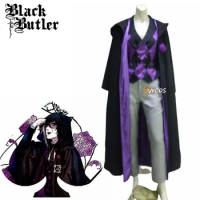 Anime Black Butler Kuroshitsuji Gregory Violet Cosplay Halloween Party Costume Custom Made