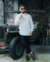 SAMASE Tripel Stitch Kemko U130P Kemeja Koko Baju Koko Muslim Pria Dewasa Lengan Panjang