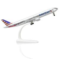 Model Pesawat Logam Diecast, Boeing 777 AA Airlines, Skala 1 / 300, dengan Pendirian, Paparan Aloi,