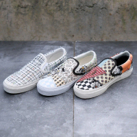 Sepatu Kasual Slip On Tiger Patchwork Meadow Patchwork Woven Plaid