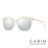 【CARIN】╳ Muse秀智代言 個性混合框+水銀鏡面太陽眼鏡(．白 Renopolli-C4)