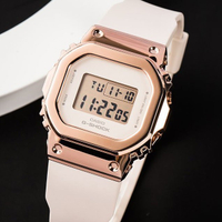 卡西歐G-SHOCK新款復古金屬防水小方塊手錶女GM-S5600PG-1/4 G-7