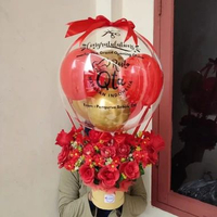 Buket Balon Bunga Artificial Balon Medium Box LARGE bouquet Bunga
