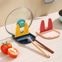 Pan Lid Holder Supports Spoons Pot Cover Rests Spatula Stand For Kitchen Convenience Utensils Tools Accessories Cooker Organizer